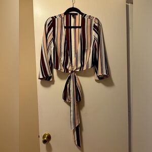 Forever 21 striped wrap over top